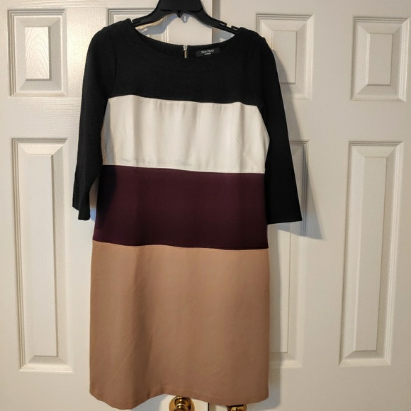 White House Black Market Colourblock Dress (10P) - Picture 1 of 3